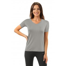 Koszulka damska Marcela wiskozowa krótki rękaw t-shirt Szary