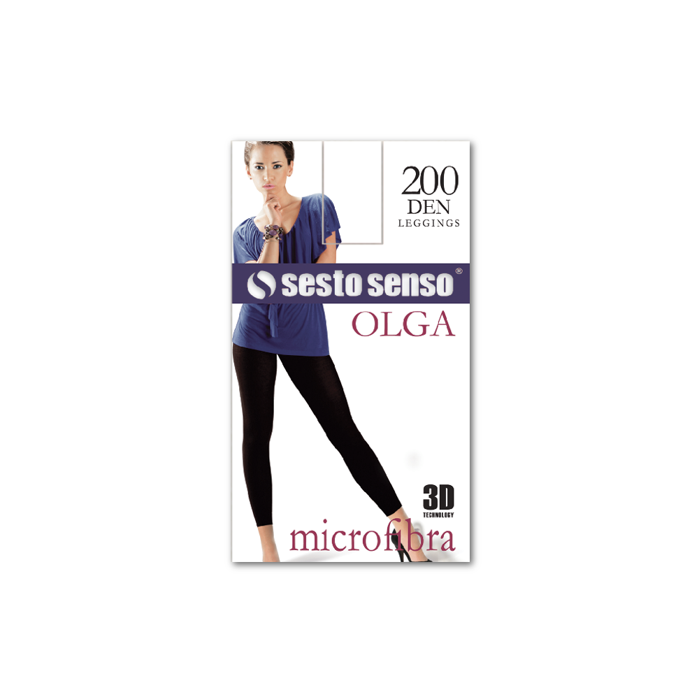 Legginsy microfibra OLGA 200 DEN Czarny