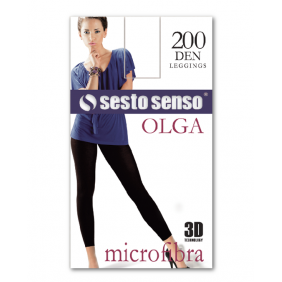 Legginsy microfibra OLGA 200 DEN Czarny
