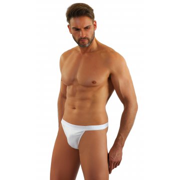 Slipy męskie TANGA SM04 szeroka guma na biodrach sportowe nowoczesne wygodne Białe