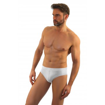 Slipy męskie SM05 klasyczne nieuciskająca guma bawełniane białe