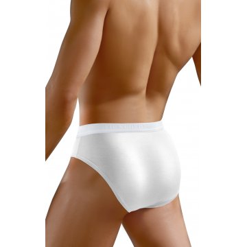 Slipy męskie SM05 klasyczne nieuciskająca guma bawełniane białe