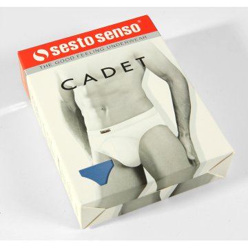 6-PAK Slipy męskie SM03 Białe Jeansowe