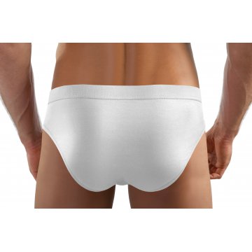 Slipy męskie SM03 sportowy styl micromodal majtki płaskie szwy Białe