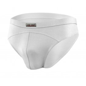 Slipy męskie SM03 sportowy styl micromodal majtki płaskie szwy Białe