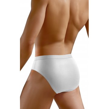 Slipy męskie SM03 sportowy styl micromodal majtki płaskie szwy Białe