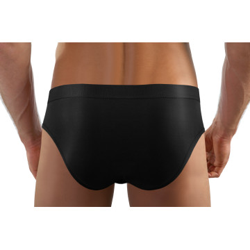 Slipy męskie SM01 wyprofilowane bawełniane Body Concept Czarne