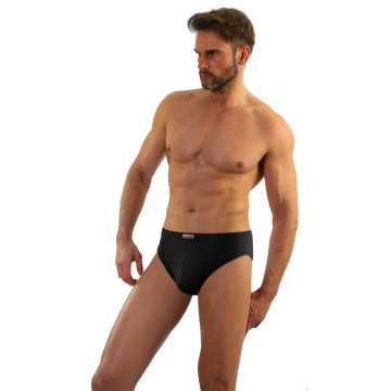 Slipy męskie SM01 wyprofilowane bawełniane Body Concept Czarne