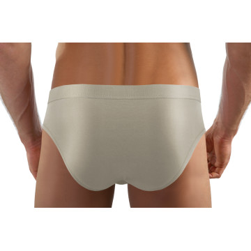 Slipy męskie SM01 wyprofilowane bawełniane Body Concept Jasnobeżowe