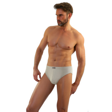 Slipy męskie SM01 wyprofilowane bawełniane Body Concept Jasnobeżowe