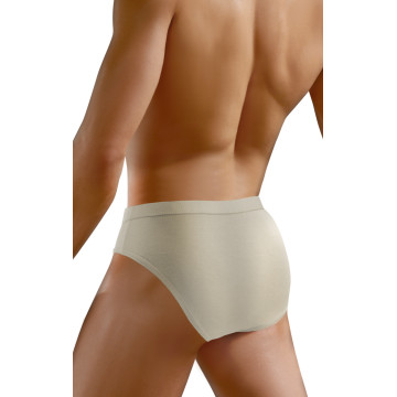 Slipy męskie SM01 wyprofilowane bawełniane Body Concept Jasnobeżowe