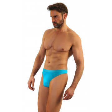Stringi męskie bezszwowe CL13 idealnie dopasowane Turkusowe