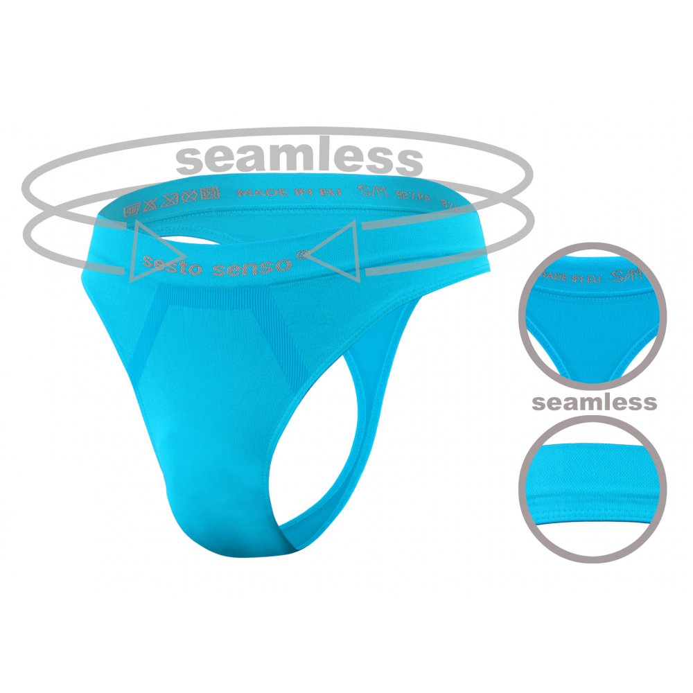 Stringi męskie bezszwowe CL13 idealnie dopasowane Turkusowe