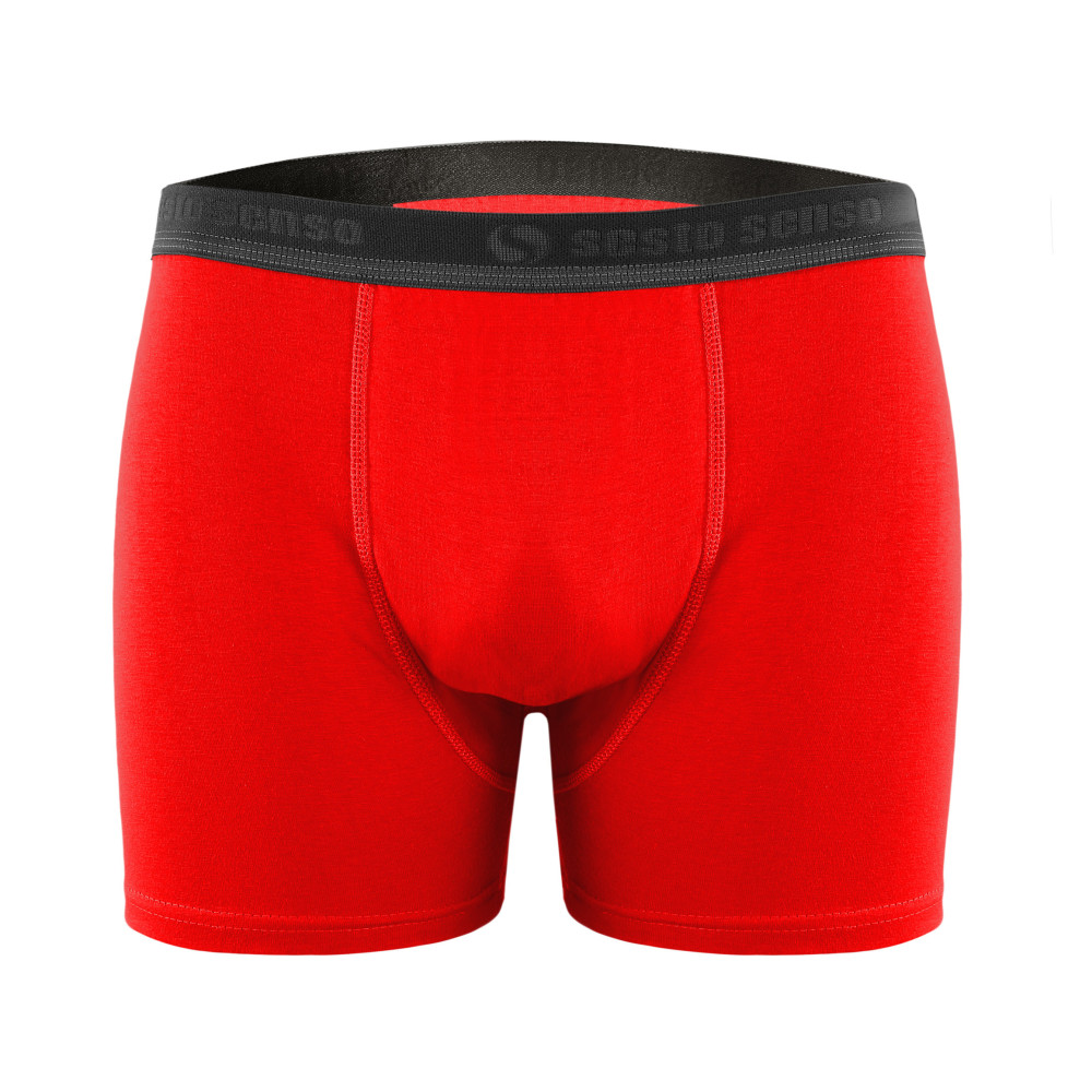 Bokserki męskie BM02 klasyczne bawełniane Czerwone