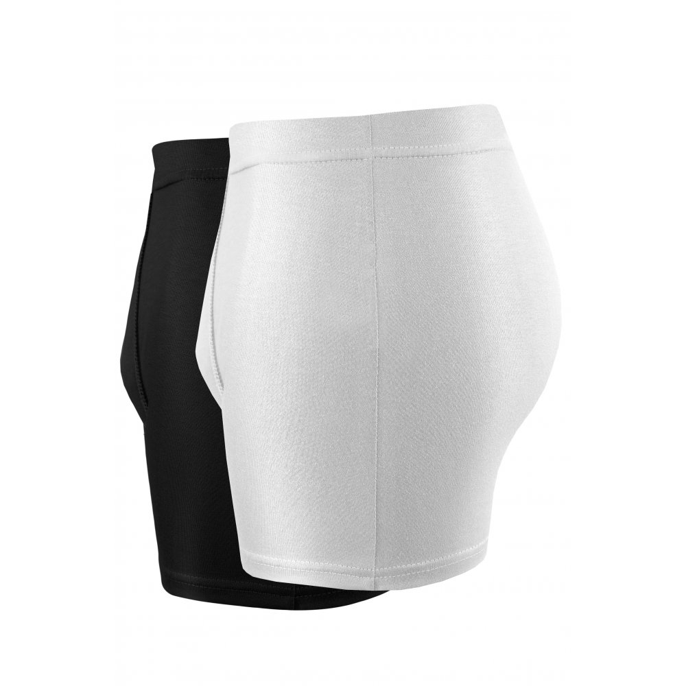 2-PAK Bokserki męskie BM04 bawełniane Biały Czarny