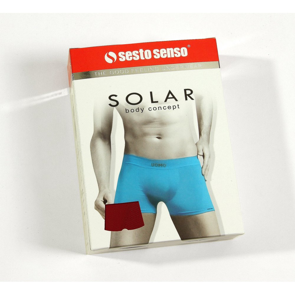 Dopasowane, bezszwowe bokserki męskie SOLAR Sesto Senso