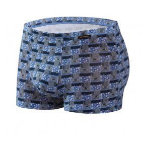 Bokserki męskie komfortowe micromodal nowoczesne Funky kolorowe Niebieskie WZÓR 02