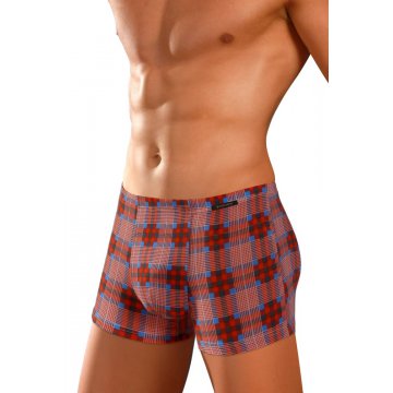 Bokserki męskie micromodal Funky kratka Czerwone Wzór 04