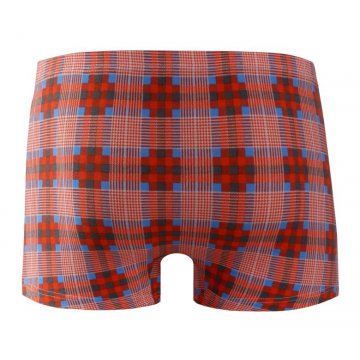 Bokserki męskie micromodal Funky kratka Czerwone Wzór 04