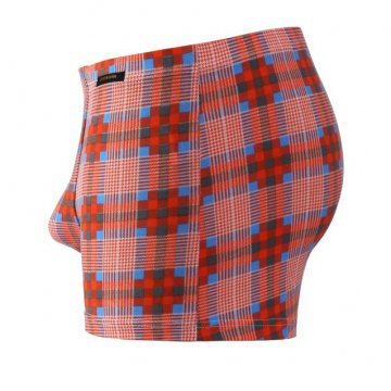 Bokserki męskie micromodal Funky kratka Czerwone Wzór 04