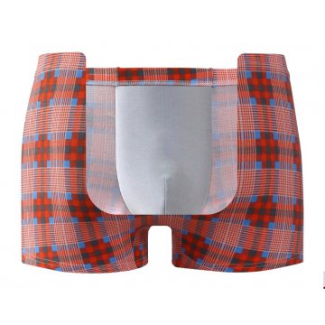 Bokserki męskie micromodal Funky kratka Czerwone Wzór 04
