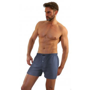 Klasyczne, luźne bokserki męskie PANTHER z rozporkiem na guziczek.