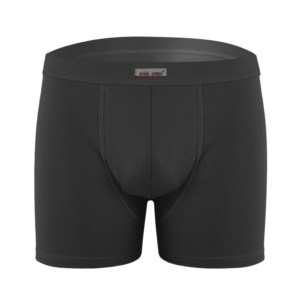 Bokserki męskie BM03 bawełniane dopasowane Grafitowy