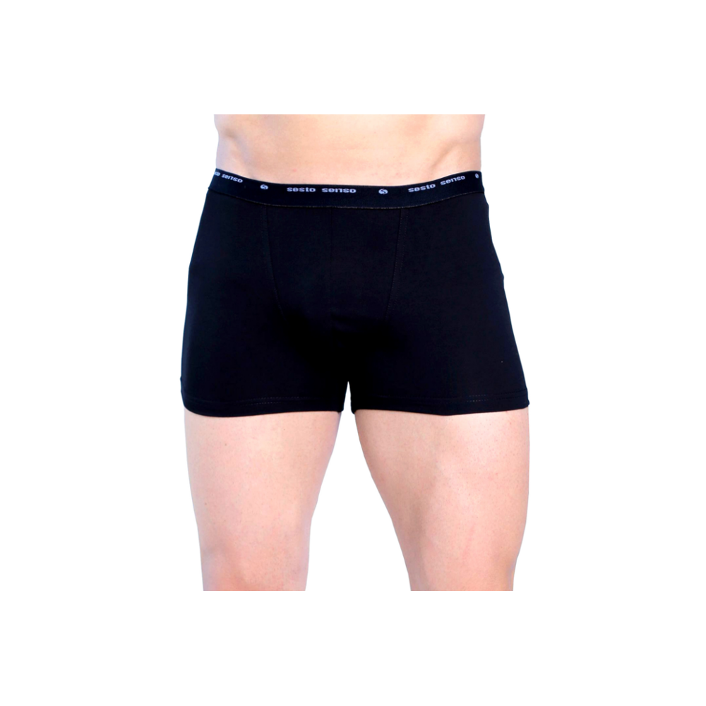 Bokserki męskie BM05 sportowe wygodne micromodal Czarne