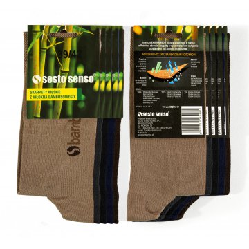 5-PAK Skarpety Garniturowe męskie bambus mix kolorów