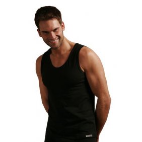 Koszulka Podkoszulka męska wzór 113 bawełniana bez rękawów Czarny
