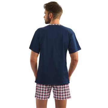 Piżama męska Jasiek Krótka bawełniana Granat
