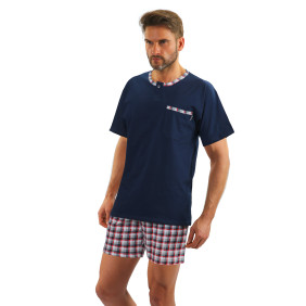 Piżama męska Jasiek Krótka bawełniana Granat