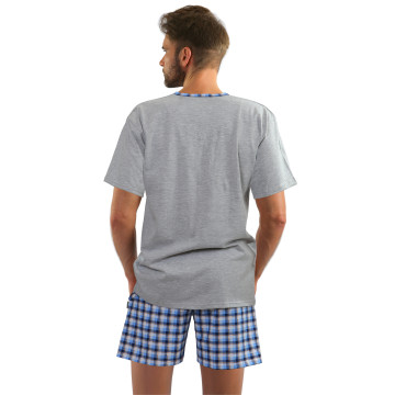Piżama męska Jasiek Krótka bawełniana Jasny Melanż
