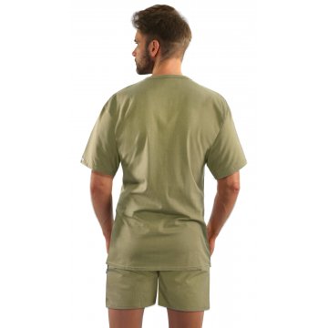 Piżama męska krótka MILITARY 7538 Khaki