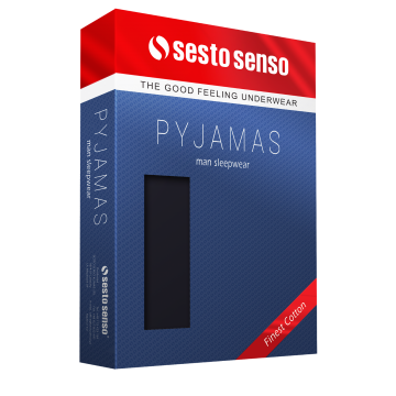 Piżama męska długa 06 Jeans kratka bawełniana