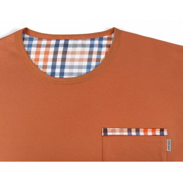 Piżama męska 2527/04 Rudy Brąz długa