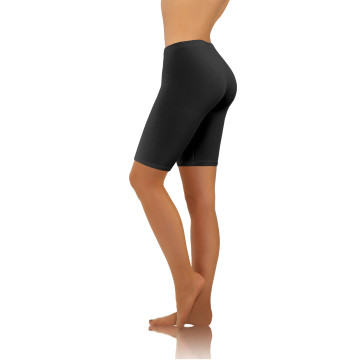 Legginsy damskie sportowe bawełniane kryjące krótkie czarne