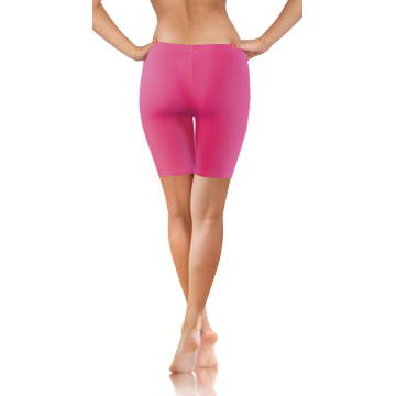Legginsy damskie sportowe bawełniane kryjące krótkie różowe