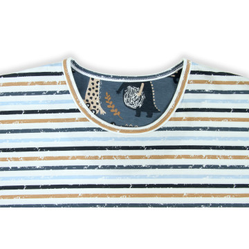 Piżama męska Krótka 2521/14 paski jeans