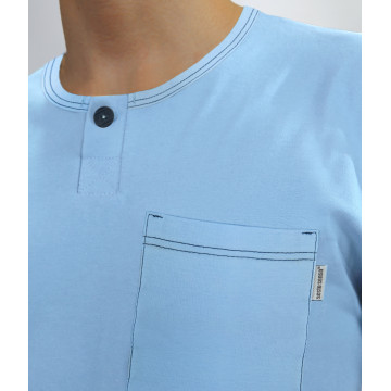 Piżama męska Krótka 2629/13 niebieska