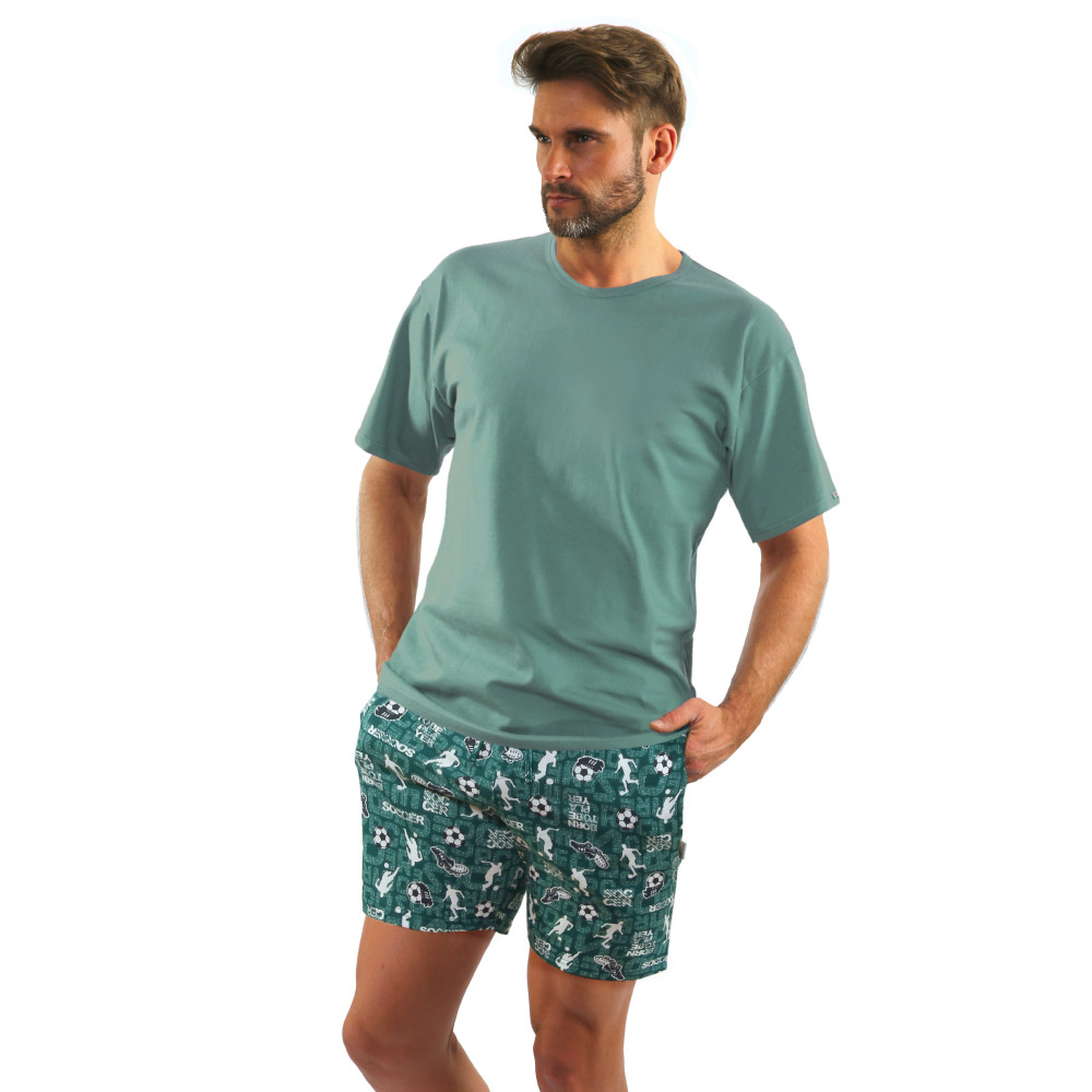 Piżama męska Krótka 2242/11 zielona