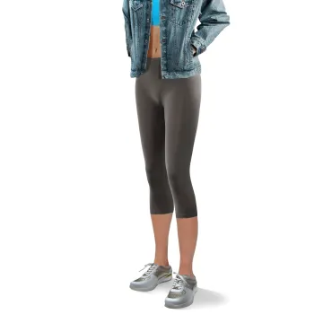 Legginsy damskie BEZSZWOWE (NOGAWKA 3/4) Grafitowe rozmiar uniwersalny