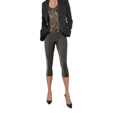 Legginsy damskie BEZSZWOWE (NOGAWKA 3/4) Grafitowe rozmiar uniwersalny