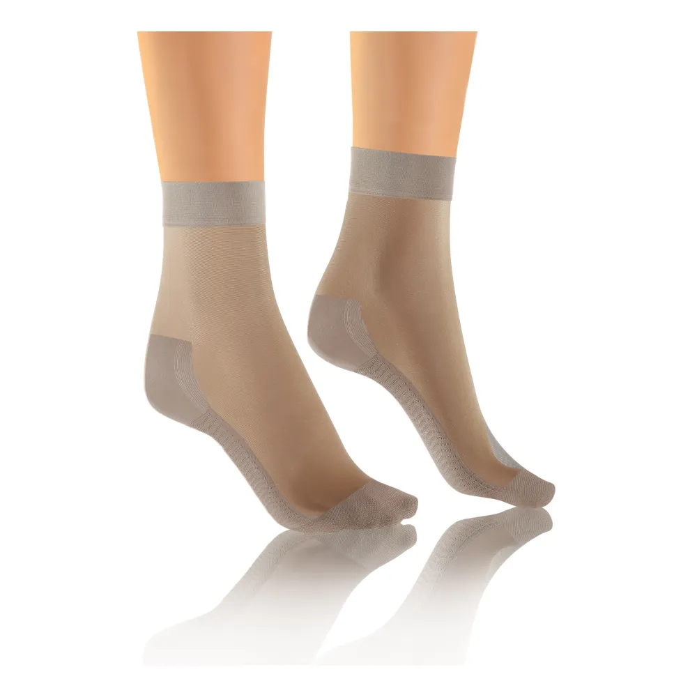 Skarpetki RELAX 20 DEN masujące spód stopy, relaksujące cienkie SZARY