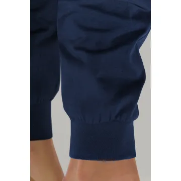 Piżama męska długa dres 2041/27 paski granat