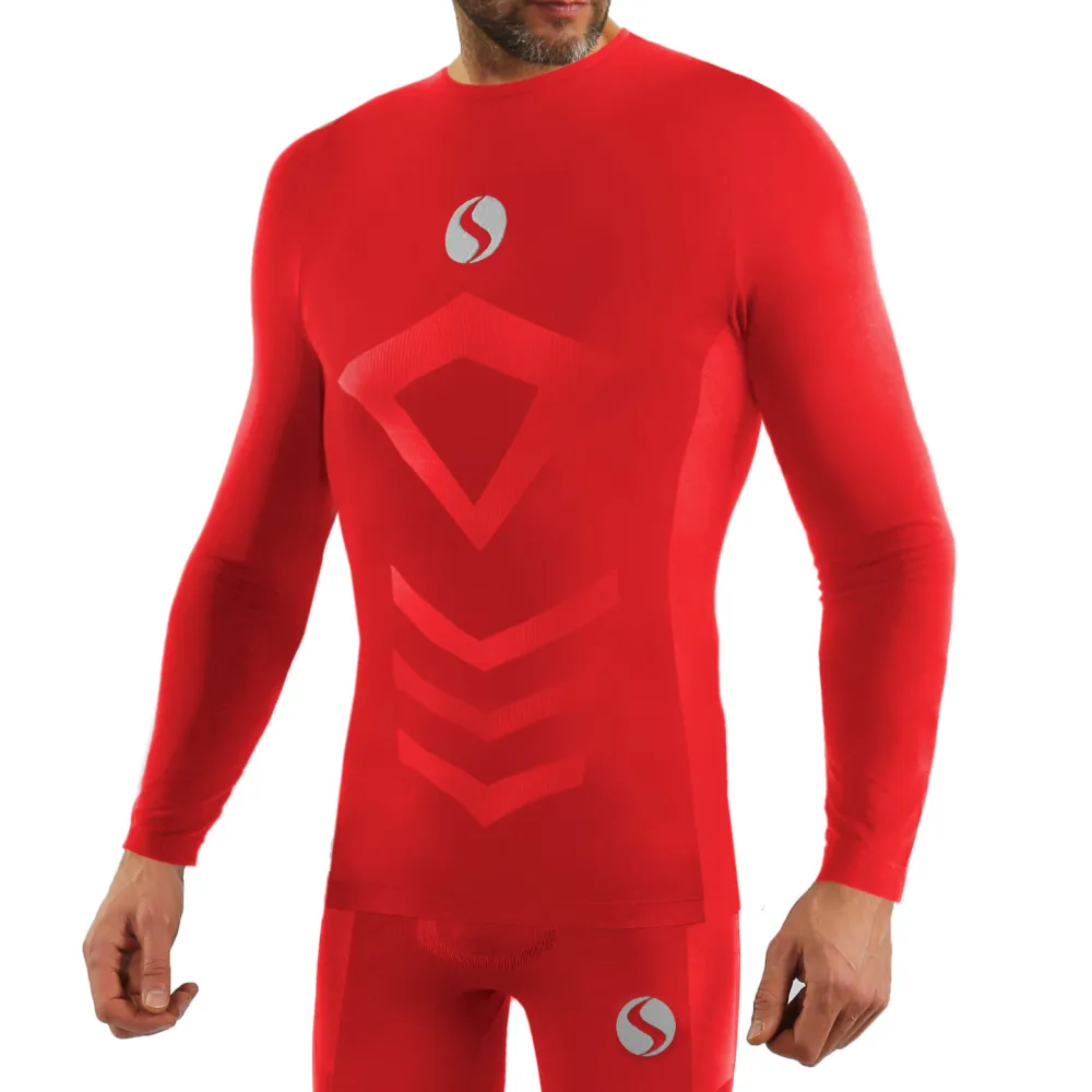 Koszulka męska Thermo Active CL40 długi rękaw czerwona