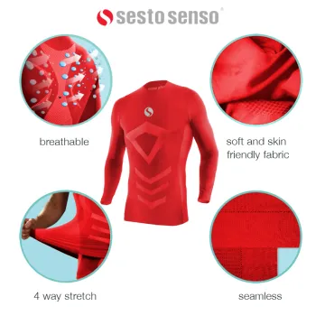 Koszulka męska Thermo Active CL40 długi rękaw czerwona