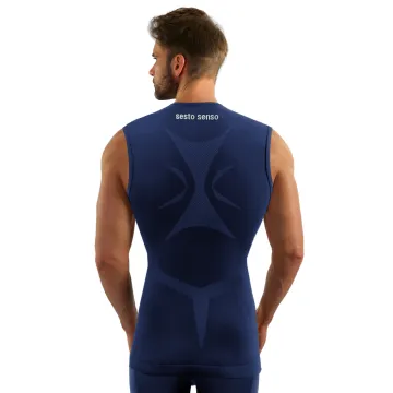 Koszulka męska Thermo Active CL38 bez rękawów granatowa