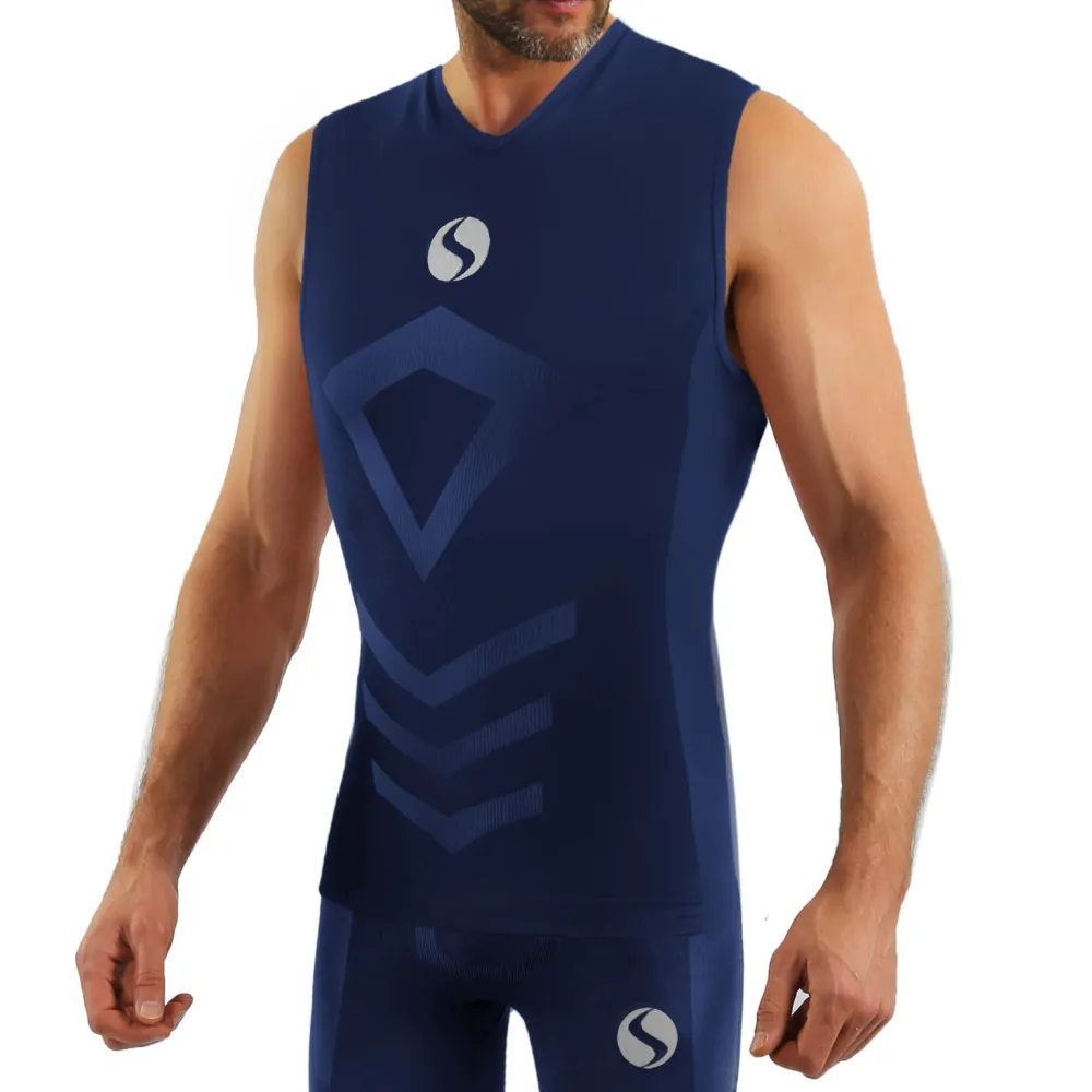 Koszulka męska Thermo Active CL38 bez rękawów granatowa