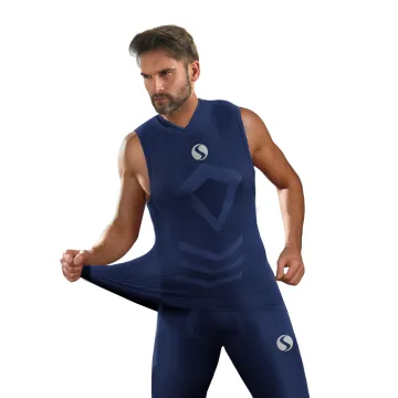 Koszulka męska Thermo Active CL38 bez rękawów granatowa